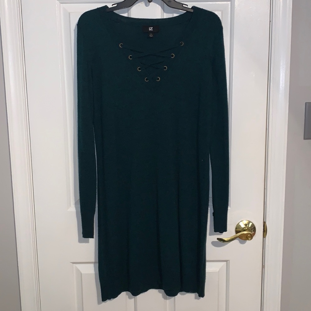 IZ beyer Hunter Green sweater dress